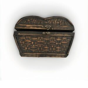 Woven Wooden Trinket Box